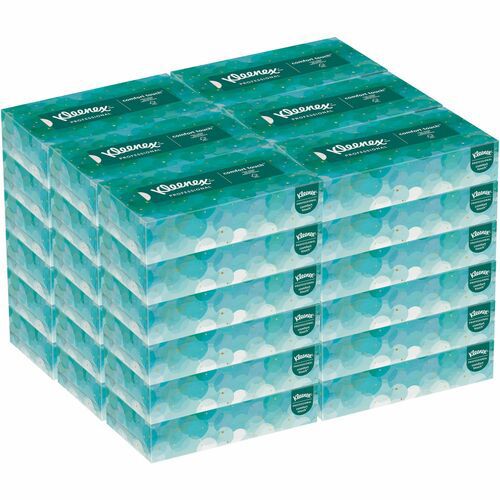 White Facial Tissue for Business, 2-Ply, White, Pop-Up Box, 100 Sheets/Box, 36 Boxes/Carton